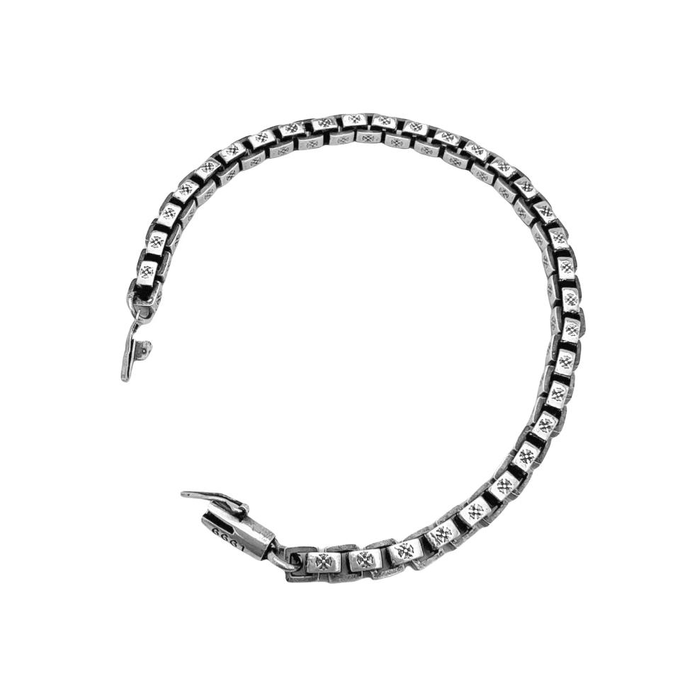 Checkered Alphabet Bracelet