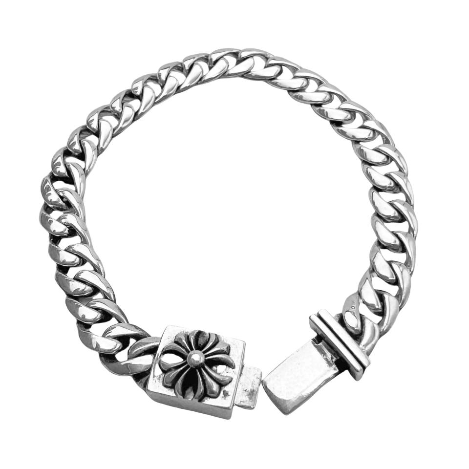 Ch Box Id Cross Silver Bracele