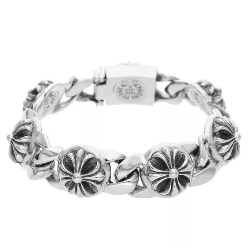 Size 6Link Cross Link Silver Bracelet