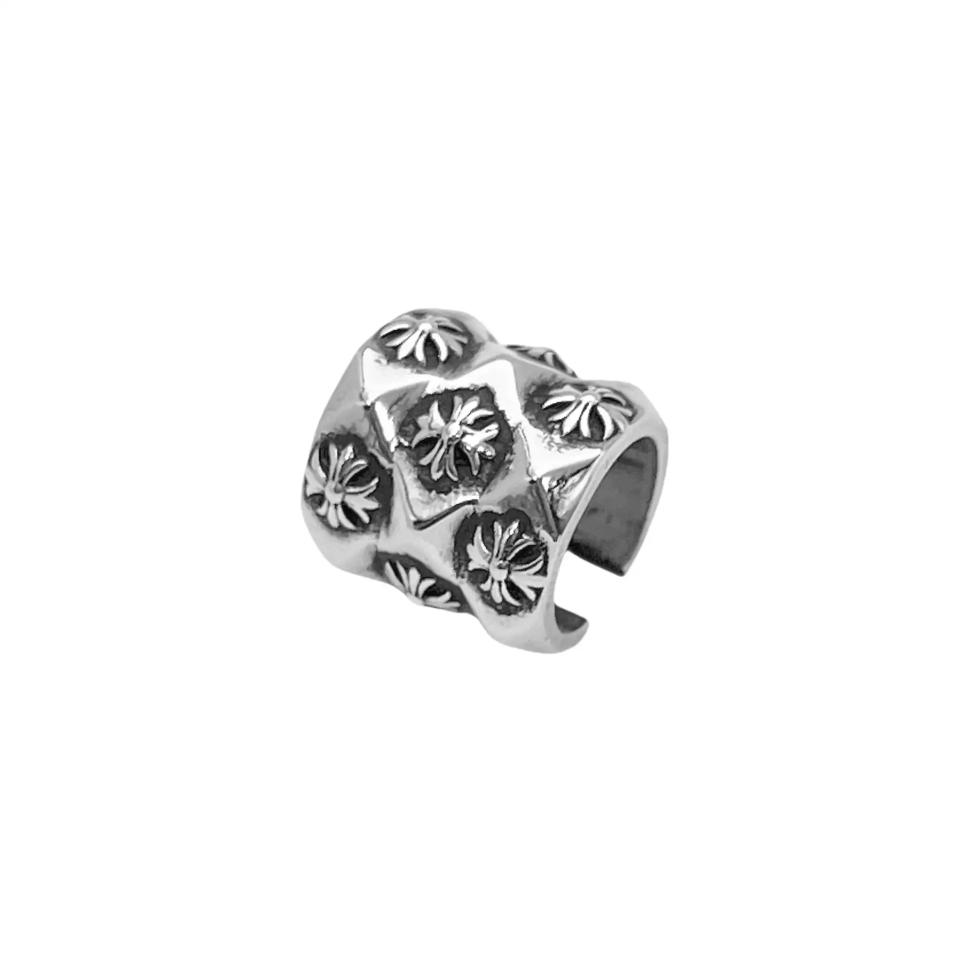 Pyramid Earring Ear clip 925 silver