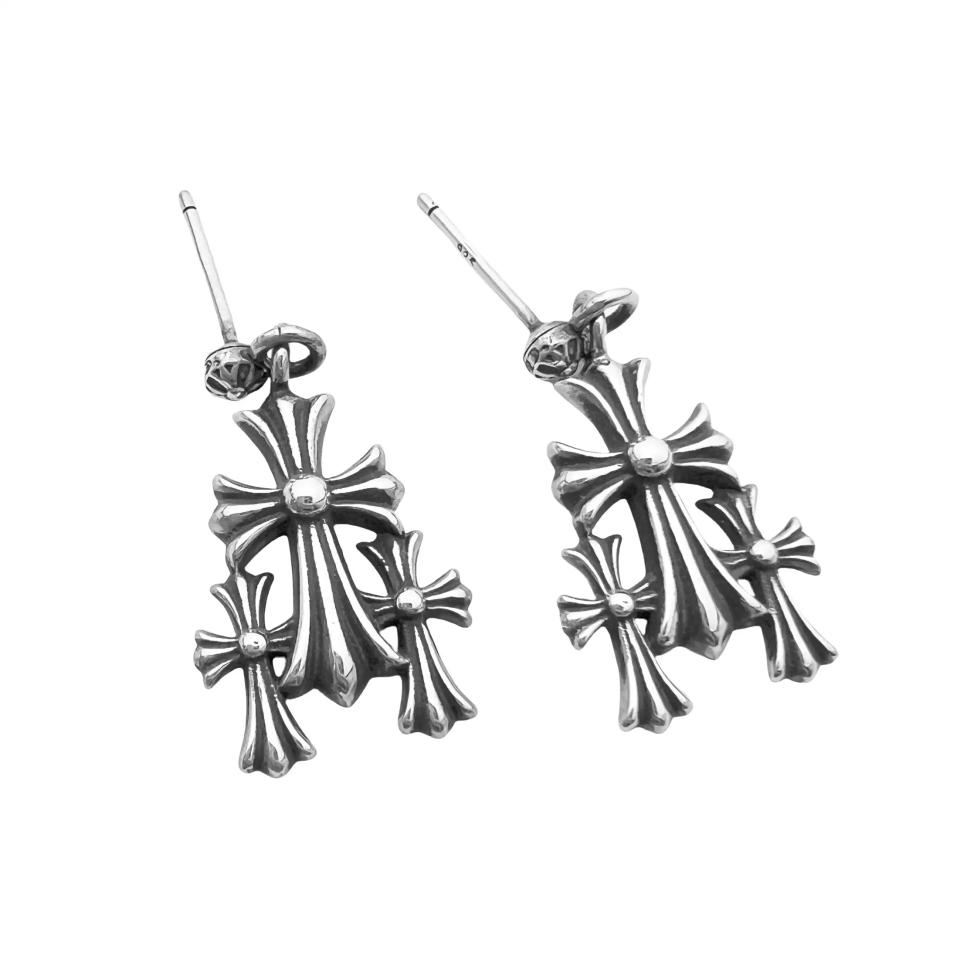 Triple Cross Earrings