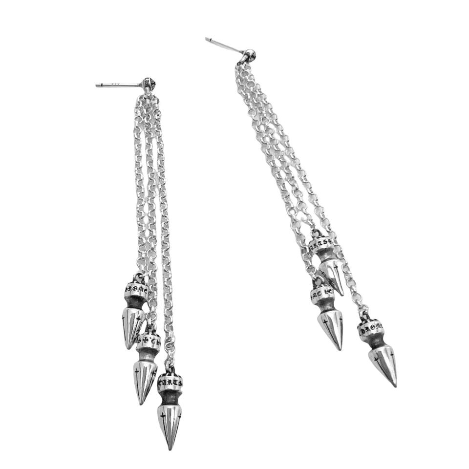 Spike Chain 3 Drop Earrings	