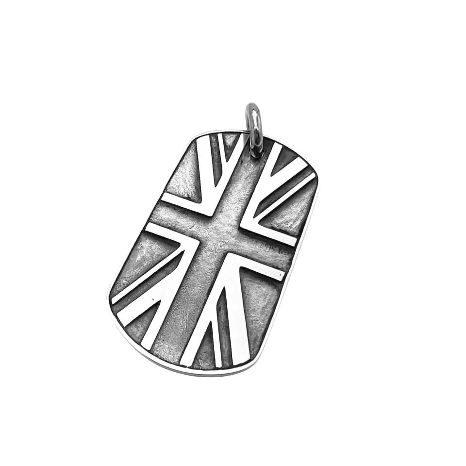Union Jack Dog Tag Pendant