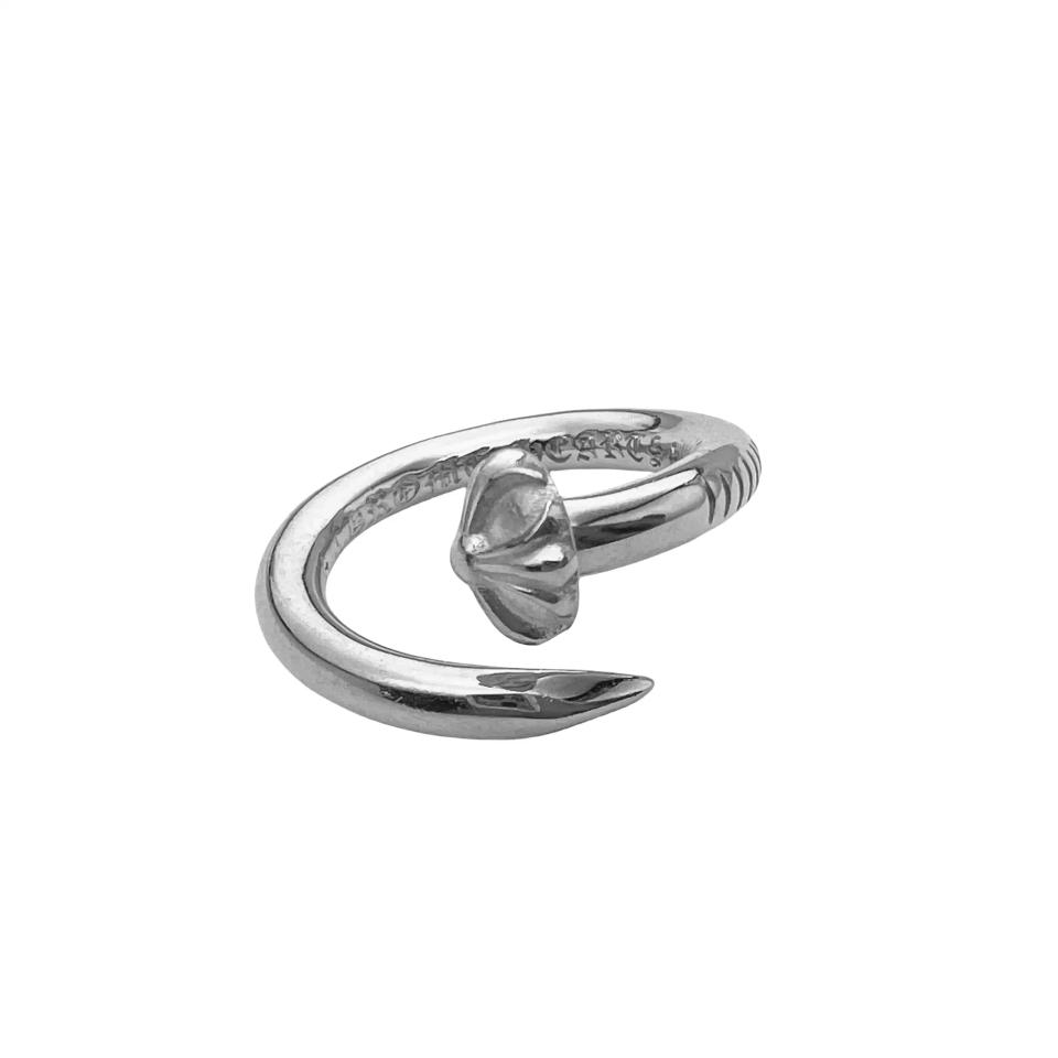 Nail Cross Ball Ring (Adjustable)