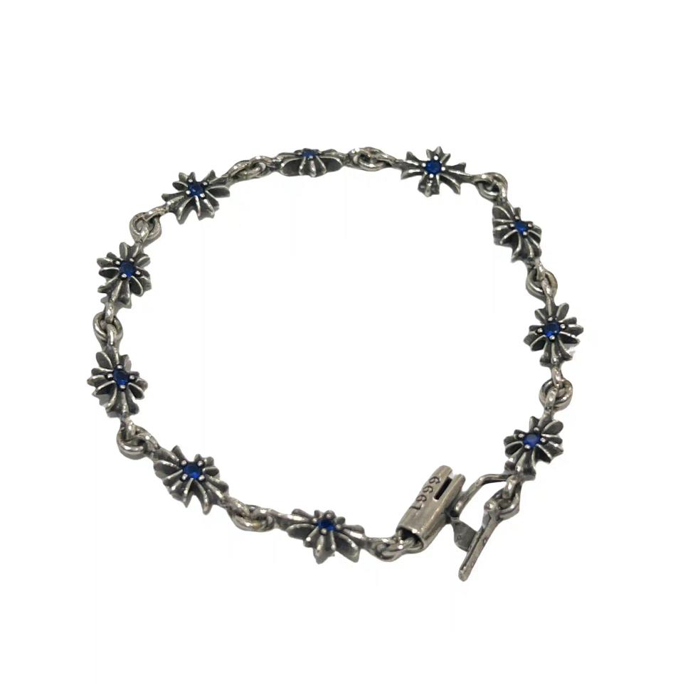 Tny E Ch Pls Tiny Ech Plus with Blue Diamond Silver Bracelet 