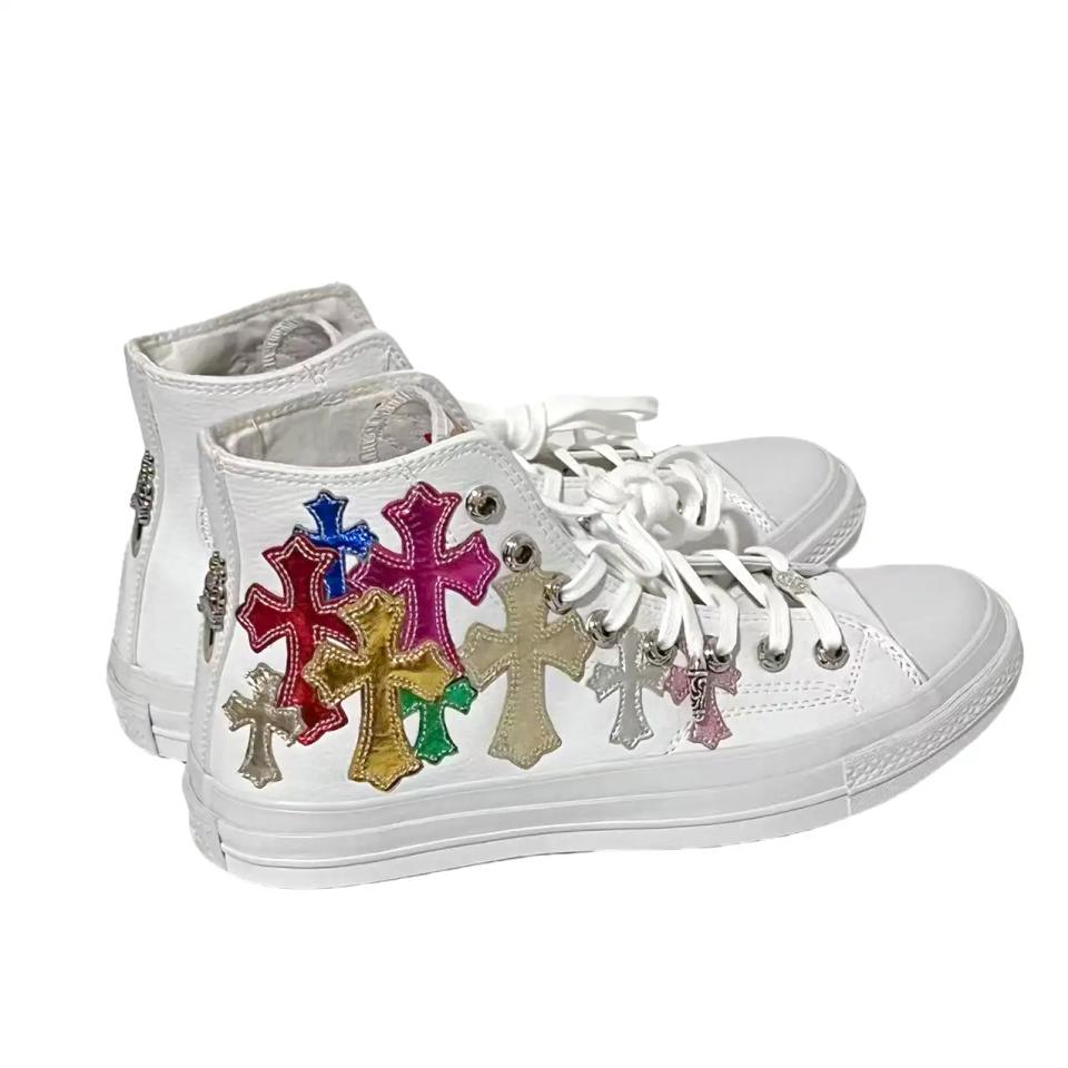 White Converse x CH Canvas High Tops