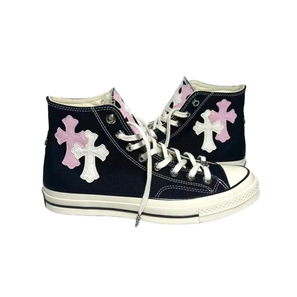 Black Converse x CH Canvas High Tops 2 cross