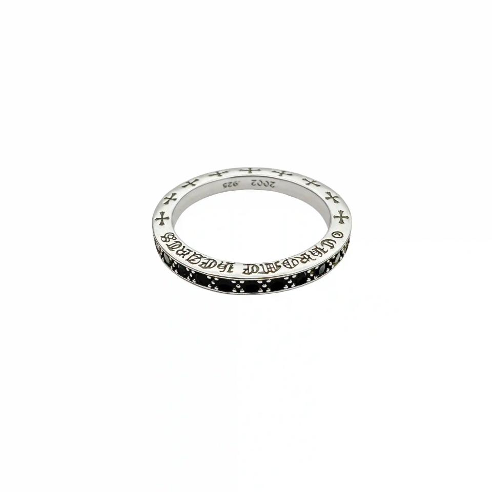Pave Black Sapphire Eternity Ring