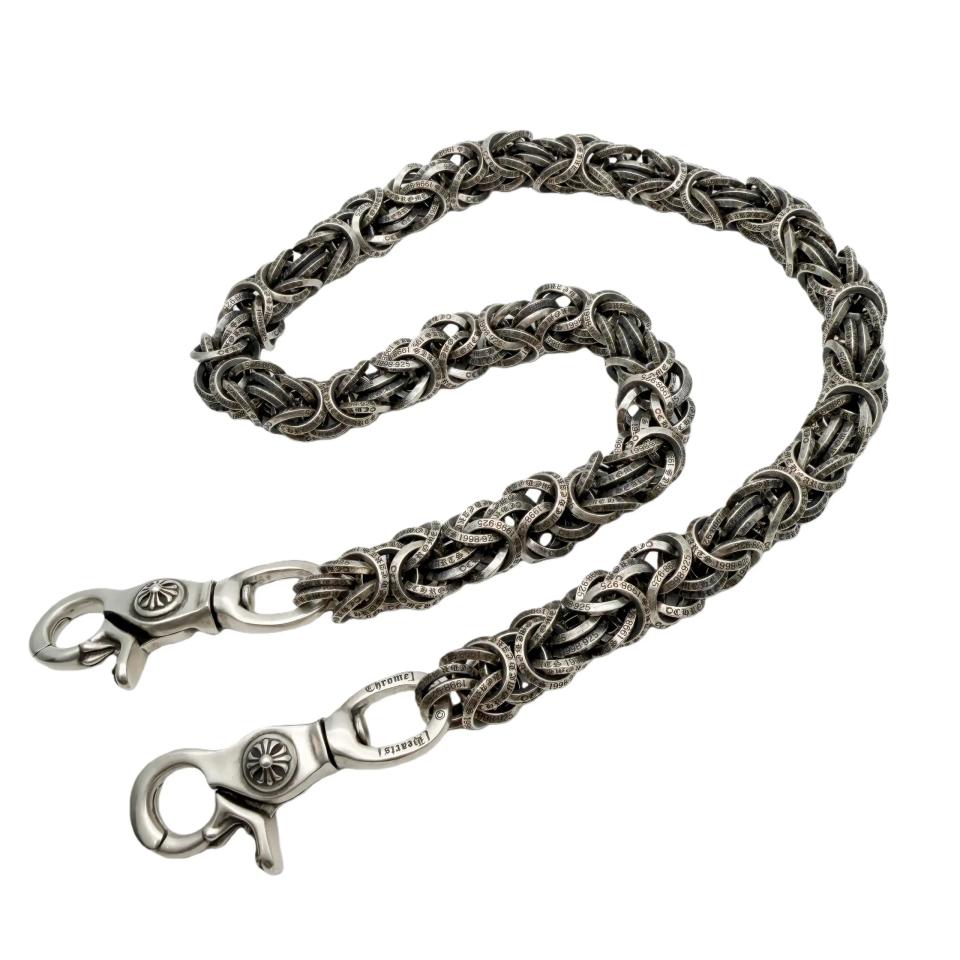 Chrome Multi-Circle Link Chain 925 silver 100%  70cm